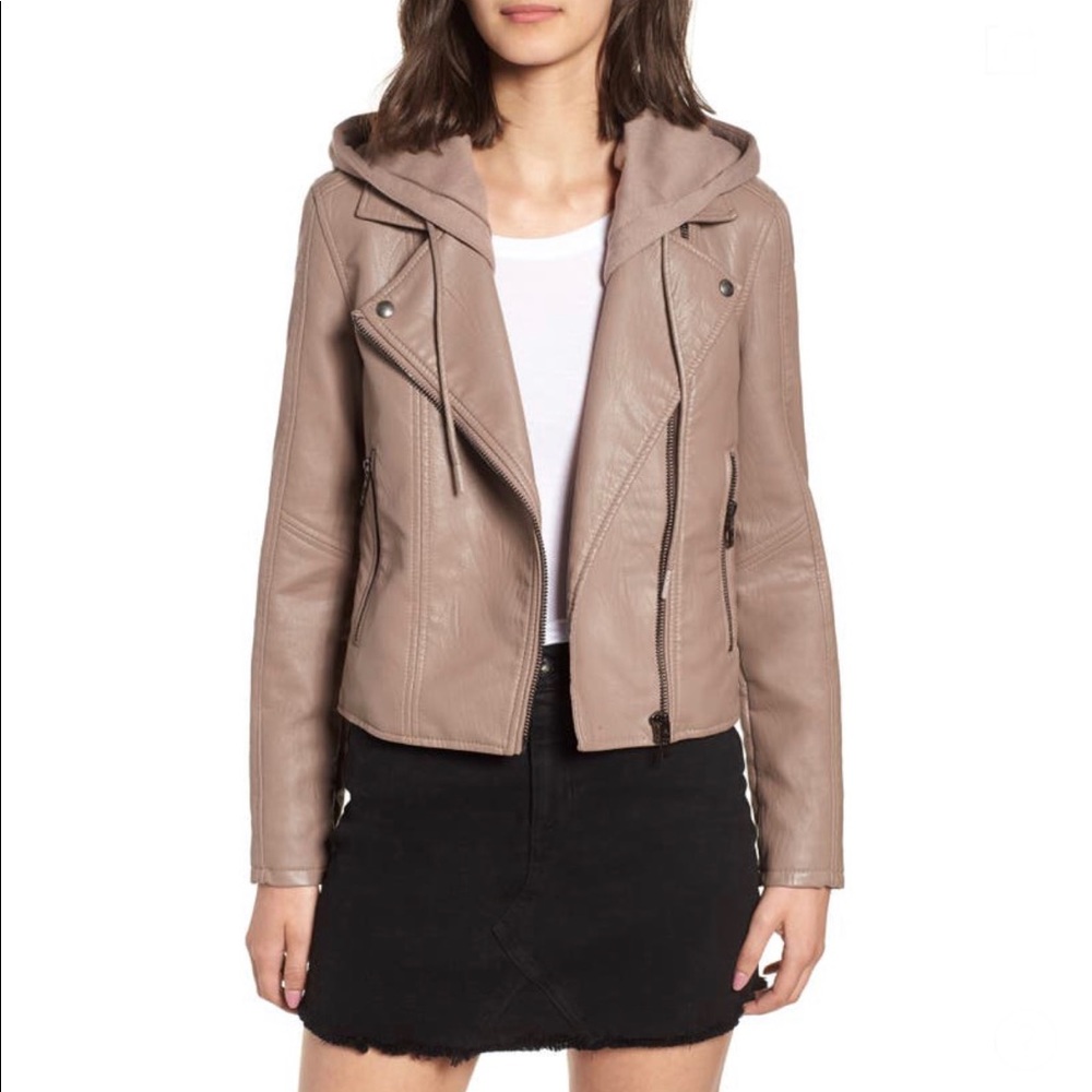 Blank NYC Meant to Be Moto Jacket with Removable Hood